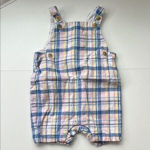 Janie and Jack Plaid Kids Overalls 6-12 months